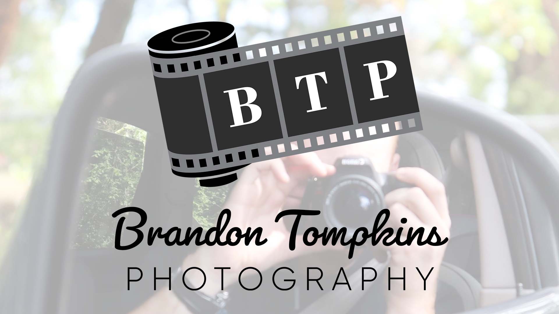 Film canister logo with the letters B T P Brandon Tompkins Photography